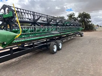 John Deere 740D 40ft flex draper front on brand-new comb trailer — for sale at HFR Swan Hill